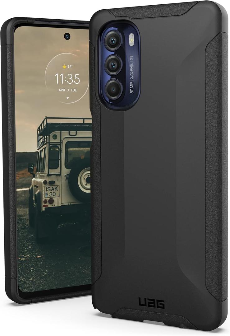 2 x URBAN ARMOR GEAR UAG Made for Motorola Moto G Stylus 5G 2022 Case (USA & CA Models Only) Scout Black Rugged Sleek Shockproof Lightweight Military Drop Tested Protective Cover, 6.8 inch Screen
