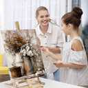 Easy Paint by Numbers Kit for Adults Beginner, Flowers Adult Paint by Number Kits on Canvas, DIY Painting with Numbers for Adults, Acrylic Simple Oil Paints by Number Kits for Home Wall Decor 16x20 In