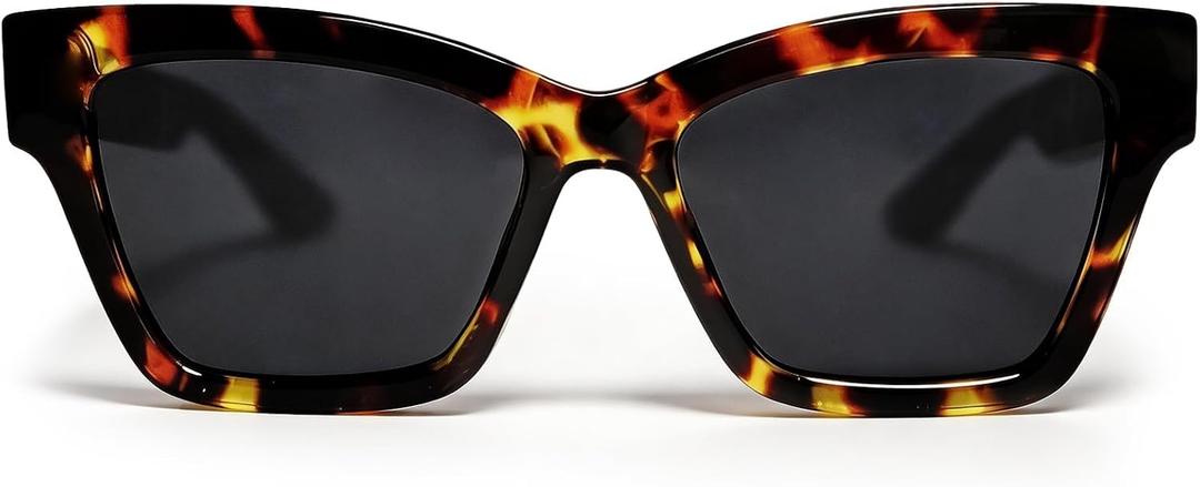 VISOONE Classic Cat Eye Sunglasses for Women UV400 Protection Fashion Eyewear Anti-Glare Outdoor ROSEY - Tortoise Brown/Grey