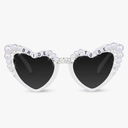 Bride Sunglasses for Bachelorette White Heart Glasses for Bride to Be Gift, Bachelorette Accessories Party Favors