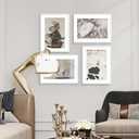 PEALSN 20x27 Picture Frame Set of 2, Display Pictures 16 x 24 with Mat or 20 x 27 Without Mat for Wall Mounting Display, Poster Frames, White