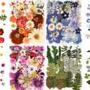 110+PCS Pressed Flowers for Resin molds Real Dried Flower Leaves for Resin Jewelry Making Dry Flowers for Scrapbooking Crafts DIY Soap Candles Making Nails Decor 