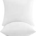 puredown 20x20 Pillow Inserts, Full Fluffy Square Down Alternative Stuffer Set of 2, Soft Plush Decorative Throw Pillows for Couch, Sofa, Bed and Home Decor (White)