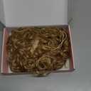 HOOJIH Curly Hair Bun, Elastic Drawstring Loose Wave Messy Bun 1PC Large Full Hair Bun Extension Hairpiece Short Synthetic Ponytail Extension for Women - Light Golden Blonde