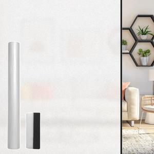 Frosted Glass Window Privacy Film - Heat Control Sun UV BlockingRemovable, Reusable, Opaque, Non Adhesive Static Cling Glass Stickers Door Coverings Decals for Bathroom Home Office (35.4" x 78.7")