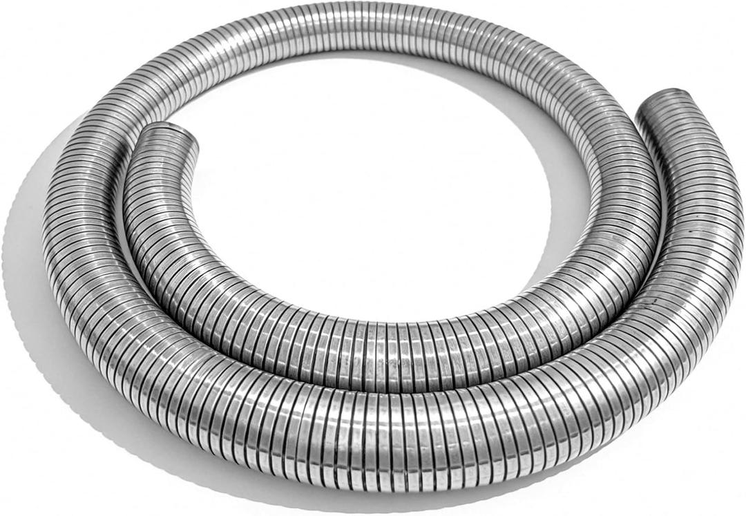 1.5 In Exhaust Flex Pipe, 304 Stainless Steel [1 1/2"] ID x 72" Universal Flexible Exhaust Tubing