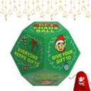 Hilarious Santa swap Gift Exchange dice for Best Christmas Stocking Stuffers, Funny Best White Elephant Dice Games for Adults, Grandkids, Family Party (with Storage Pouch, Green)