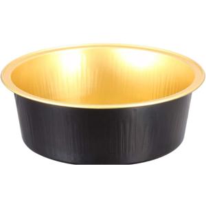 KEISEN 3 4/5" Disposable Aluminum Foil Cups 150ml 5oz 100/PK for Muffin Cupcake Baking Bake Utility Ramekin Cup 100/PK (balck)