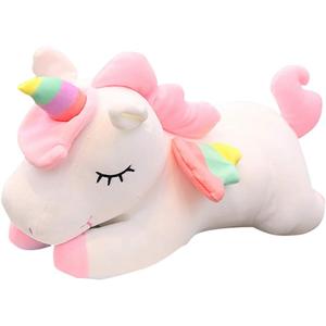 Unicorn Stuffed Animals, Soft Unicorn Plush Hugging Pillow Toy Gifts for Kids (White, 12 in)