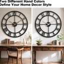 36 Inch Extra Giant Oversized Large Wall Clocks for Living Room Decor,Big Black Roman Numerals Metal Wall Clocks for Bedroom, Kitchen, Office,Housewarming Gift