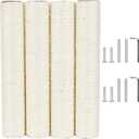 ECCIBOUN 4 PCS 7.4cm 2.91in Diameter Cat Scratching Post Replacement Sisal Pole (40cm/15.75in, M8)