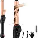 Rotating Curling Iron 1 Inch, Automatic Curling Wand for Beach Waves with Memory Mode, Get Effortless Waves with Self Curling Wand, 30s Fast Heating Up, Dual Voltage, Suitable for Medium or Long Hair : Beauty & Personal Care