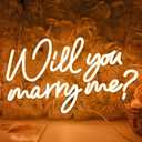 SYLHOME Will You Marry Me ? Led Neon Light Sign Hanging Proposal Wedding Party Wall Sign Decor Engagement Valentines Day for Girlfriend Bridal Shower USB 5V 15.75"X9.25"