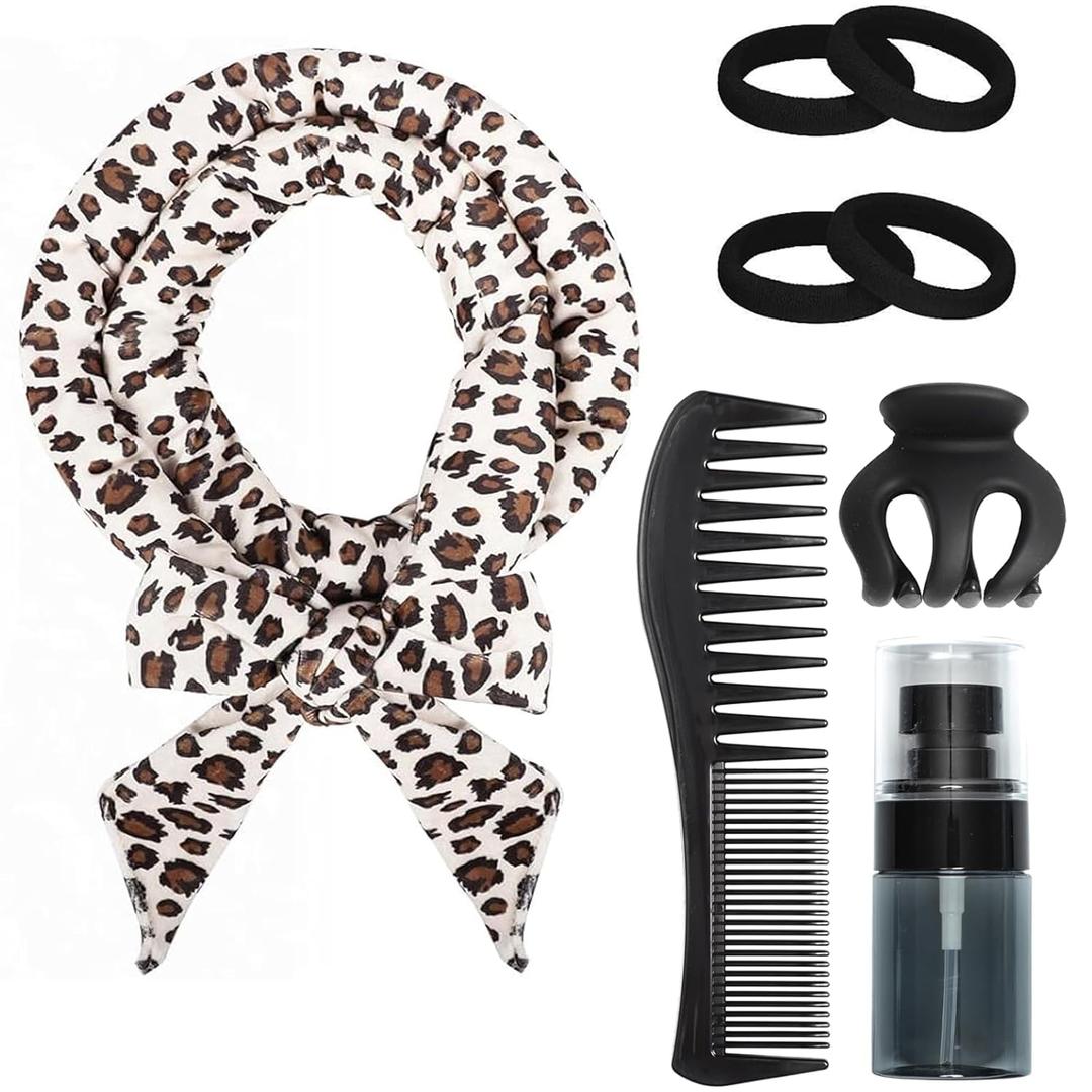 Heatless Curling Rod Headband,Overnight Hair Curler Headband, Long Soft Hair Curler No Heat Curling Headband Ribbon Curl Wrap for Long Hair Rollers,Hair Curling Rods