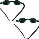 2 Pairs Protective Goggles for Red Light Eye Protection, See-Through Tanning Bed Goggles Tanning Eyewear for Sunbathing IPL LED Light Process without Blocking Vision