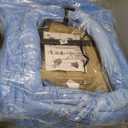 Youtanic Lazy Chair with Folding Ottoman, Accent Chair Plush Upholstered with Metal Structure and Non-Slip Pads, Sofa Armchair with Footrest and Side Storage Bag for Dorm, Room, Office, Blue