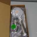 YOO.MEE High Pressure Handheld Shower Head with Powerful Shower Spray against Low Pressure Water Supply Pipeline, Multi-functions, w/ 79'' Hose, Bracket, Brushed Nickel Finish