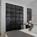 Hanging Room Divider Made of Environmentally PVC, 12 PCS Partitions Panel Screen for Decorating Bedroom