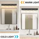 IZORRO Bathroom Vanity Light Fixture, 5-Light 36 Inch Matte Black Bathroom Light Fixtures Over Mirror, with Clear Glass Shade, Modern Farmhouse Vanity Lights, Rustic Restroom Lighting Fixtures