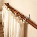 Yookeer 4 Pcs 1.5 Inch Diameter Curtain Rod Brackets Holder, Hand Forged Metal Curtain Rod Wall Hanger Rustic Closet Support with Screws for Rods Ceiling Blinds Drapes Wall Hook (Silver)