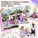 Yaomiao 30 Pcs Vases Bulk Colored Flower Glass Bud Vases Valentine Vintage Colored Glass Bottles Colorful Rustic Embossed for Home Wedding Table Decorations Gifts(Purple Series)