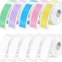 1600 Pcs Label Tapes Laminated Stickers Replacement Compatible with D30 Portable Thermal Label Paper Printer Tapes for Office 160 Pcs/Roll (12 x 40 mm, Colorful)