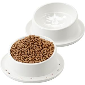 Ant Proof No Spill Ceramic Cat Food Bowl 15 Tilted Neck Support,No Spill,Non-Slip Base,Easy Clean Pet Water Dish for Cat and Small Dog Indoor or Outdoor Use