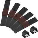 24 Pcs Felt Furniture Pads, Hook and Loop Fasteners,Sled Chair Floor Protectors,Wrap-Around Felt Floor Savers,Prevent Floor Scratches and Reduce Noise,Hardwood with Rail Feet,Tubular Legs (3 * 14.5cm/1.18 * 5.7in)