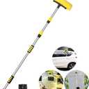 Buyplus 5-12 Foot (20 ft Reach) Car Wash Brush with 12-Inch Soft Bristle, On/Off Switch Telescopic Car Truck Boat Washing Brush with Hose Attachment for Cleaning RVs, House Siding, Floors and More!