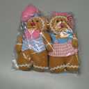 Christmas Decorations Indoor Gingerbread Plush Hold Candy Cane Home Decor Gifts 11.8inch Gingerbread Stuffed Animal Doll Tree Toppers Christmas Decorations (2PCS)