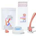 Billie Shaving Razor Coral w/(2) 5-Blade Cartridges AND the Magic Holder!