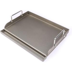 Utheer 17" x13" Nonstick Cast Iron Griddle for Gas Grill, Cooking Griddle Pan for Outdoor Gas Grill, Muti-Purpose Cooking Flat Top Plate for Weber, Nexgrill, Charbroil, Camp Chef, Kenmore