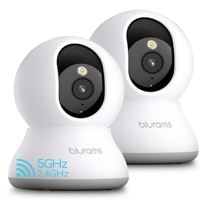 blurams 5G Cameras for Home Security, 2K Pet Camera with Phone App, 360° PTZ Indoor Camera w/DualBand WiFi6, Free Human/Motion/Sound Detection, 2Way Talk, Night Vision, Compatible with Alexa, 2Pack