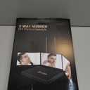 JUSRON 360 Viewing Angle Self Hair Cutting Mirror, Clear Anti-Fog HD Glass (Black Without LED Without Accessories)