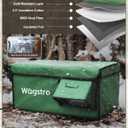 Heated Cat House for Outside, Waterproof Awning & Escape Door Heated Cat Houses for Indoor/Outdoor Cats in Winter, Elevated & Insulated Outdoor Cat Shelter for Feral Cat(Green, 25.2"x16.5"x13")