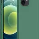Miracase Compatible with iPhone 12 Case and iPhone 12 Pro Case, Liquid Silicone Gel Rubber Full Body Protection Shockproof Drop Protection Phone Case for iPhone 12/12 Pro 6.1 inch, Acacia Green