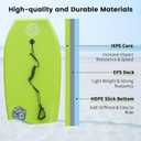 Bodyboard with Wrist Leash Lightweight Body Board for Adults with EPS Core 33 Inch Choose Color