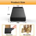 16 Pcs Square Chair Leg Protectors, Caps for Wood & Hardwood Floors, Black