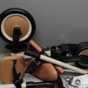 Newyoo Toddler Tricycle with Push Handle for 1-3 Year Old, Toddler Bike, Birthday Gift and Toy for Boys and Girls, 5 in 1 Kids Trike, Balance Bike with Backrest and Safety Belt, Khaki, TR007