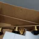 Unicozin Modern Bathroom Light Fixtures, 3 Light Vanity Lights, Gold Wall Lamp with Clear Glass for Bathroom, Mirror, Living Room, Bedroom, Hallway, E26 Base