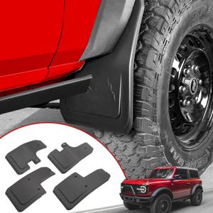 Mabett Mud Flaps for Ford Bronco Accessories 2021 2022 2023 2024 2025 2/4-Door No Punching Required Front and Rear 4PCS