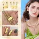 MKCYD Multi Necklace Layering Clasp Strong Magnetic Clasps, Gold and Silver Necklace Separator for Layering, Multiple Jewelry Closures for Layered Look