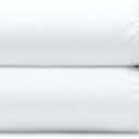 California Design Den 2-Pack 100% Organic Cotton Twin Fitted Sheets only, Soft & Crisp Percale, Lightweight, Snug-Fit, 2X Twin Deep Pocket Fitted Sheet - White (01 - Bright White)