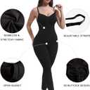 SHAPERX Hourglass Leggings Anti Cellulite Compression Full Body Shapewear Breathable No Roll Down (Black, L/XL)
