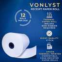 3 1/8 x 230 Thermal Paper Receipt Roll for Epson Printer (Pack 12 rolls)