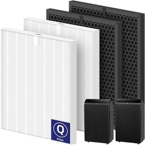 5510 5520 Replacement Filter Q Compatible with Winix 5510, 5520 PlasmaWave Air Purifi-ers, HEPA Air Filter + Activated Carbon Filter Combo for Dust Pollen Pet Smoke, 2+2 Pack
