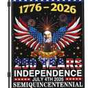 Motivational 250 Year American Anniversary Flag 250th Anniversary USA Flag 4th of July We The People 1776 Patriotic American Garden Flags for Outside 12x18 Double Sided Outdoor 250 Merchandise Decorations
