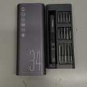 Ecraber 34-in-1 Mini Electric Precision Screwdriver Sets, Cordless Screwdriver with 30pcs S2 Magnetic Bits, 4 LED lIghts, 5 Torque Settings，Repair Tool Kit for Phone, Watch, Drones, Computer, Laptop