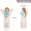 3 x Sympathy Gifts for Loss of Mom, Faceless Angel Statue,Angel Figurine Memorial Gift for Loss of Loved One, in Memory of Mom Gift, Bereavement Remembrance Angel Statue for Grandmother (Blue)