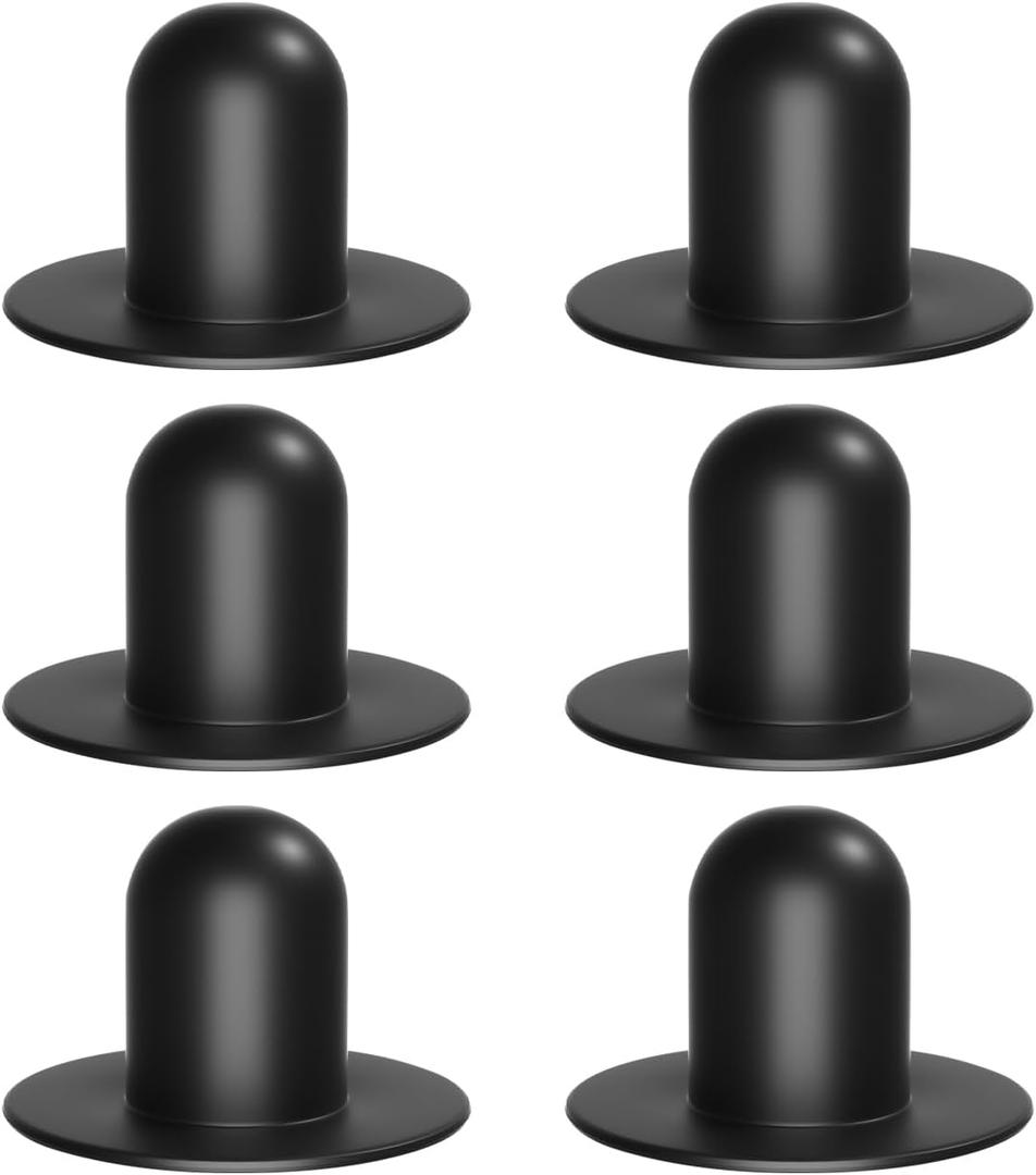 6 PCS Pool Strainer Wall Plugs for Above Ground Swimming Pools Stopper Replacement Compatible for Intex Bestway Coleman Filter Pump Water Stopper Drainer (Black)